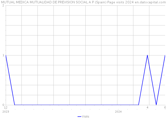 MUTUAL MEDICA MUTUALIDAD DE PREVISION SOCIAL A P (Spain) Page visits 2024 