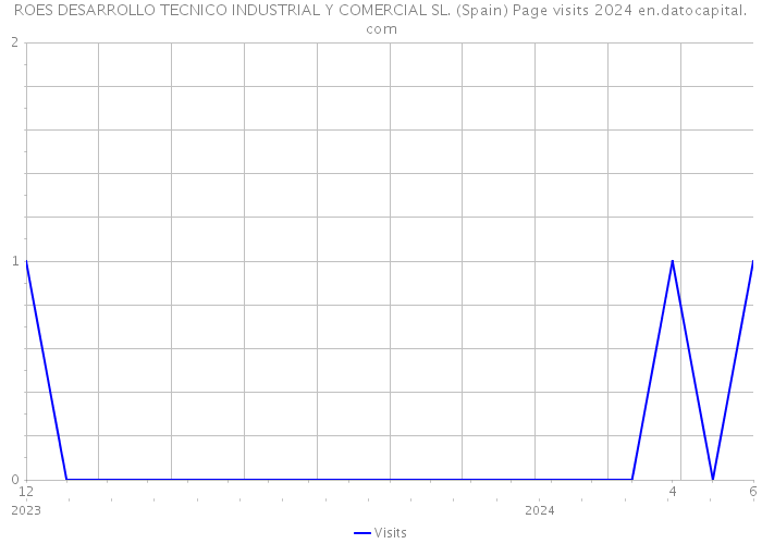 ROES DESARROLLO TECNICO INDUSTRIAL Y COMERCIAL SL. (Spain) Page visits 2024 