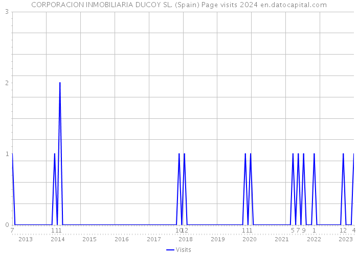 CORPORACION INMOBILIARIA DUCOY SL. (Spain) Page visits 2024 