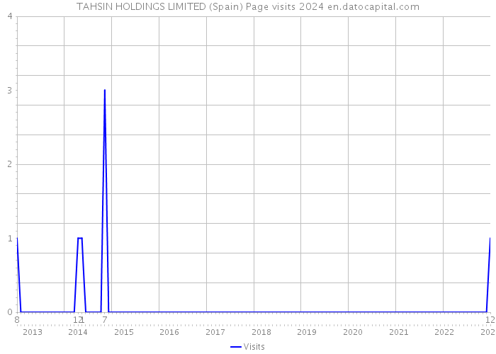 TAHSIN HOLDINGS LIMITED (Spain) Page visits 2024 