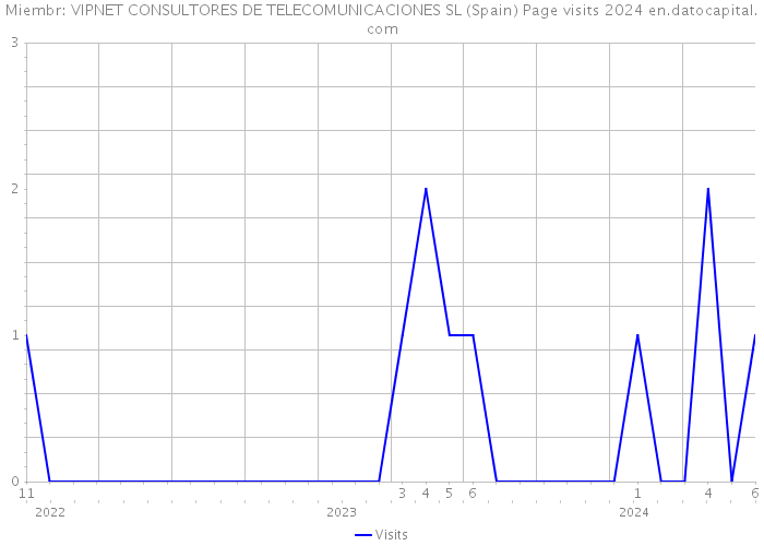 Miembr: VIPNET CONSULTORES DE TELECOMUNICACIONES SL (Spain) Page visits 2024 