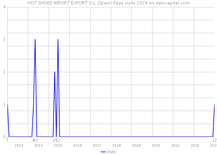 HOT SHOES IMPORT EXPORT S.L. (Spain) Page visits 2024 