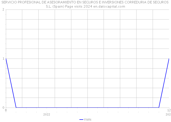 SERVICIO PROFESIONAL DE ASESORAMIENTO EN SEGUROS E INVERSIONES CORREDURIA DE SEGUROS S.L. (Spain) Page visits 2024 