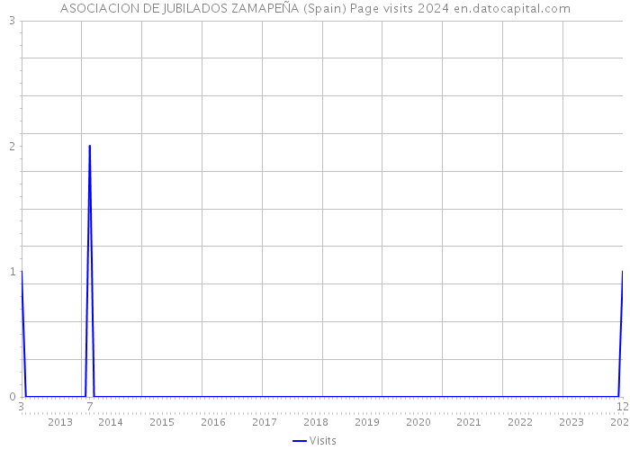ASOCIACION DE JUBILADOS ZAMAPEÑA (Spain) Page visits 2024 