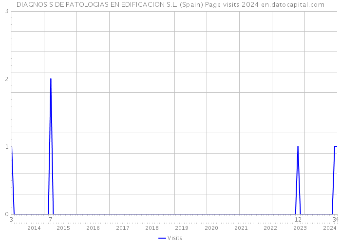 DIAGNOSIS DE PATOLOGIAS EN EDIFICACION S.L. (Spain) Page visits 2024 