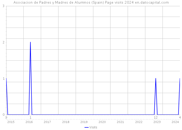 Asociacion de Padres y Madres de Alumnos (Spain) Page visits 2024 