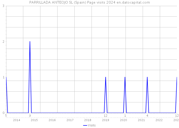 PARRILLADA ANTEOJO SL (Spain) Page visits 2024 