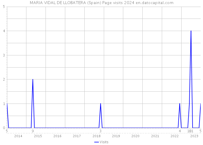 MARIA VIDAL DE LLOBATERA (Spain) Page visits 2024 