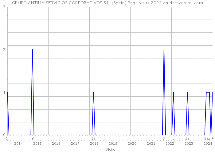 GRUPO ANTILIA SERVICIOS CORPORATIVOS S.L. (Spain) Page visits 2024 