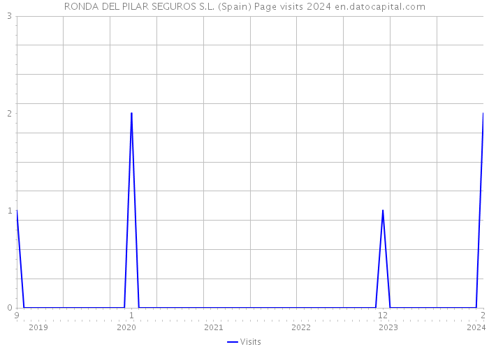 RONDA DEL PILAR SEGUROS S.L. (Spain) Page visits 2024 