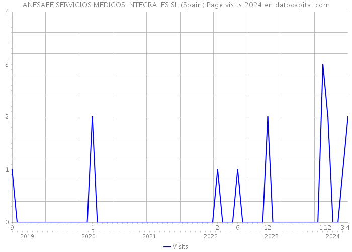 ANESAFE SERVICIOS MEDICOS INTEGRALES SL (Spain) Page visits 2024 