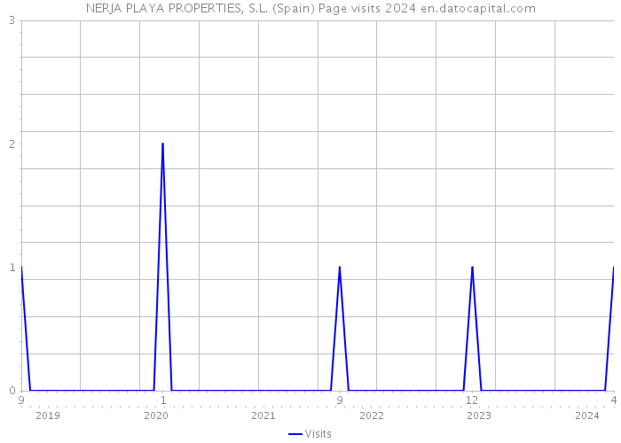 NERJA PLAYA PROPERTIES, S.L. (Spain) Page visits 2024 