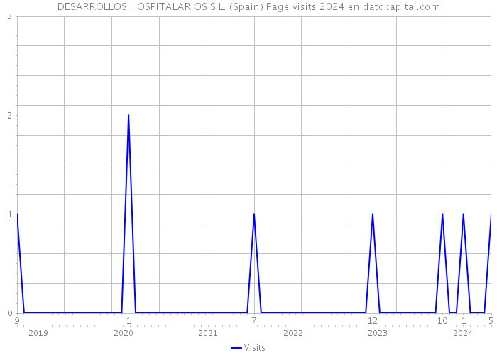 DESARROLLOS HOSPITALARIOS S.L. (Spain) Page visits 2024 