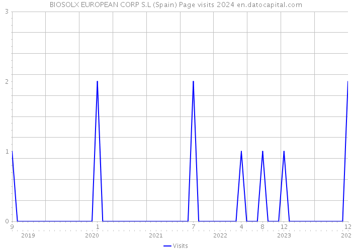 BIOSOLX EUROPEAN CORP S.L (Spain) Page visits 2024 