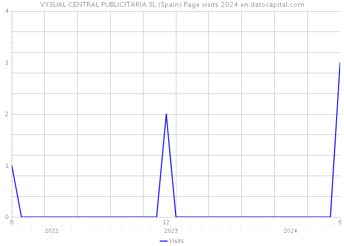 VYSUAL CENTRAL PUBLICITARIA SL (Spain) Page visits 2024 