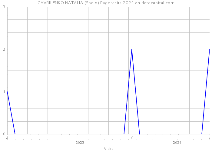 GAVRILENKO NATALIA (Spain) Page visits 2024 