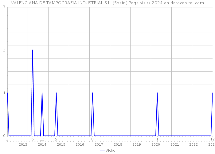 VALENCIANA DE TAMPOGRAFIA INDUSTRIAL S.L. (Spain) Page visits 2024 