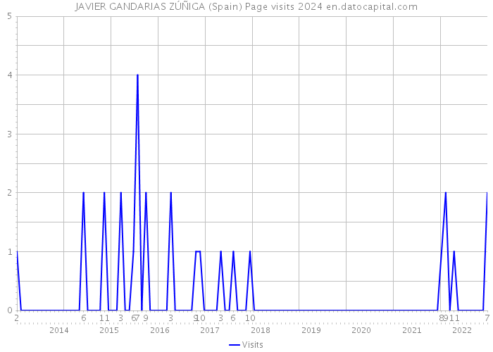 JAVIER GANDARIAS ZÚÑIGA (Spain) Page visits 2024 