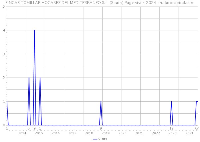 FINCAS TOMILLAR HOGARES DEL MEDITERRANEO S.L. (Spain) Page visits 2024 