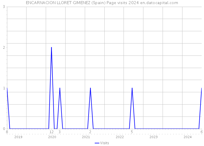 ENCARNACION LLORET GIMENEZ (Spain) Page visits 2024 