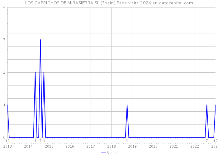 LOS CAPRICHOS DE MIRASIERRA SL (Spain) Page visits 2024 