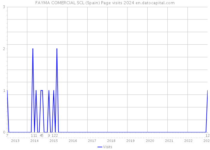 FAYMA COMERCIAL SCL (Spain) Page visits 2024 