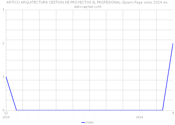ARTICO ARQUITECTURA GESTION DE PROYECTOS SL PROFESIONAL (Spain) Page visits 2024 