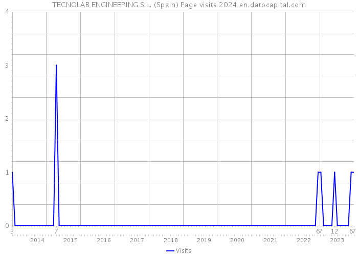 TECNOLAB ENGINEERING S.L. (Spain) Page visits 2024 