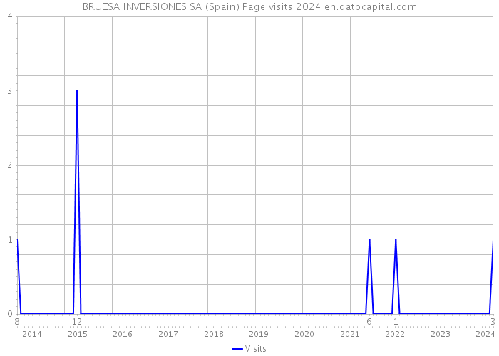 BRUESA INVERSIONES SA (Spain) Page visits 2024 