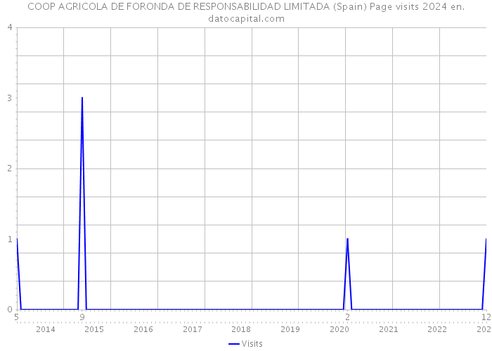 COOP AGRICOLA DE FORONDA DE RESPONSABILIDAD LIMITADA (Spain) Page visits 2024 
