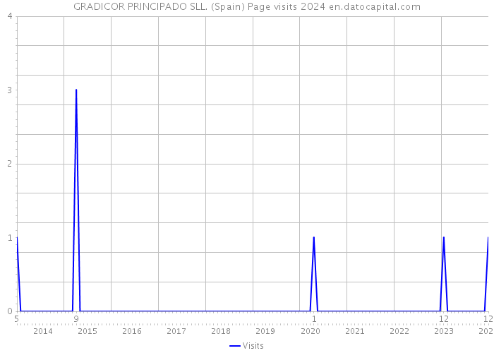 GRADICOR PRINCIPADO SLL. (Spain) Page visits 2024 