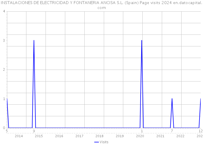 INSTALACIONES DE ELECTRICIDAD Y FONTANERIA ANCISA S.L. (Spain) Page visits 2024 