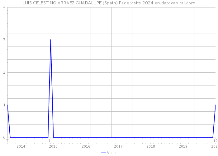 LUIS CELESTINO ARRAEZ GUADALUPE (Spain) Page visits 2024 