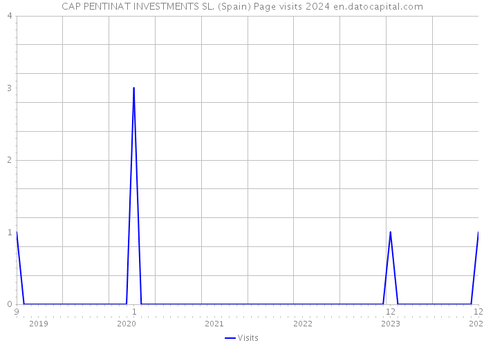 CAP PENTINAT INVESTMENTS SL. (Spain) Page visits 2024 