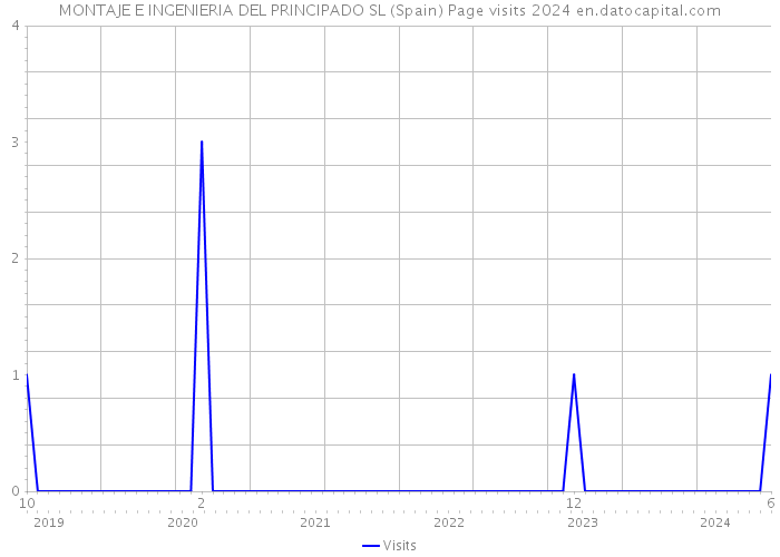 MONTAJE E INGENIERIA DEL PRINCIPADO SL (Spain) Page visits 2024 