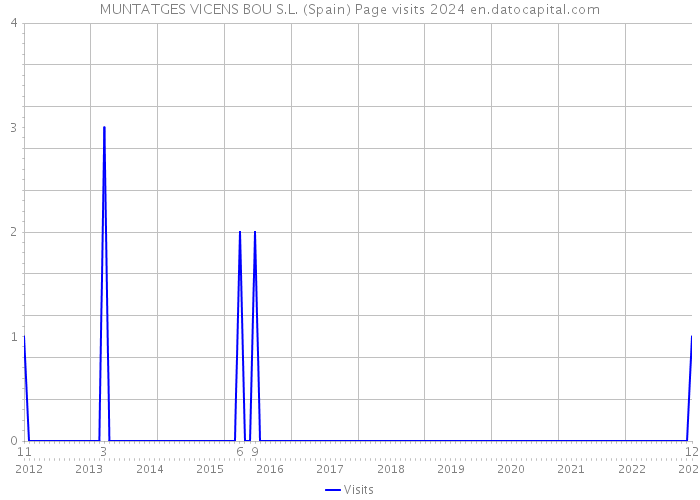 MUNTATGES VICENS BOU S.L. (Spain) Page visits 2024 