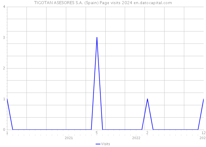 TIGOTAN ASESORES S.A. (Spain) Page visits 2024 