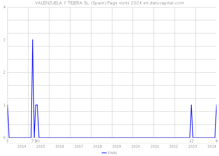 VALENZUELA Y TEJERA SL. (Spain) Page visits 2024 