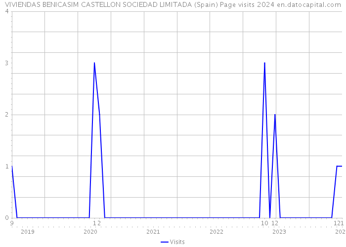 VIVIENDAS BENICASIM CASTELLON SOCIEDAD LIMITADA (Spain) Page visits 2024 