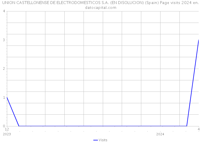 UNION CASTELLONENSE DE ELECTRODOMESTICOS S.A. (EN DISOLUCION) (Spain) Page visits 2024 