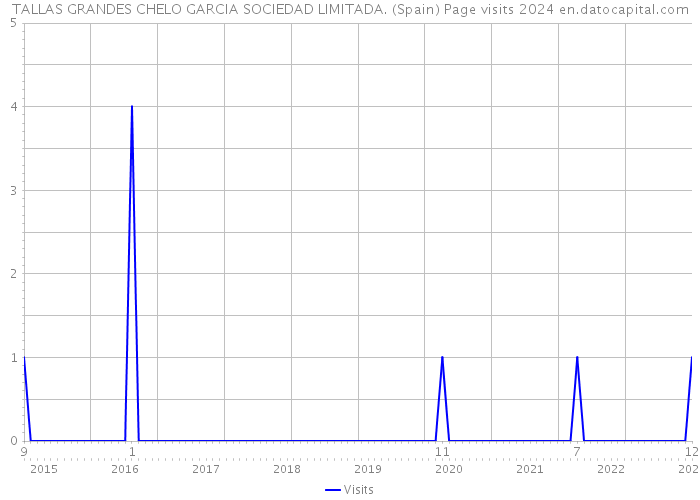 TALLAS GRANDES CHELO GARCIA SOCIEDAD LIMITADA. (Spain) Page visits 2024 
