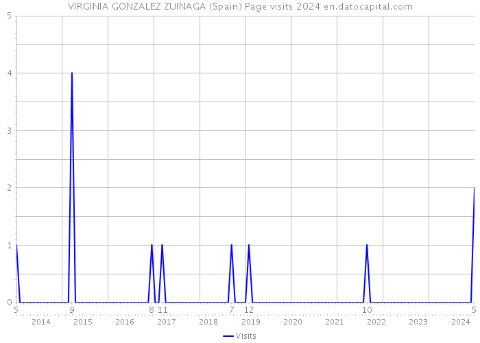 VIRGINIA GONZALEZ ZUINAGA (Spain) Page visits 2024 