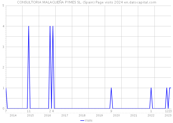 CONSULTORIA MALAGUEÑA PYMES SL. (Spain) Page visits 2024 