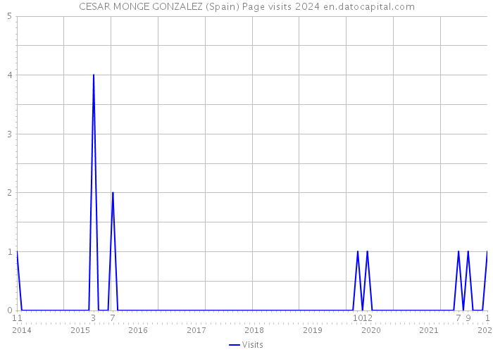 CESAR MONGE GONZALEZ (Spain) Page visits 2024 