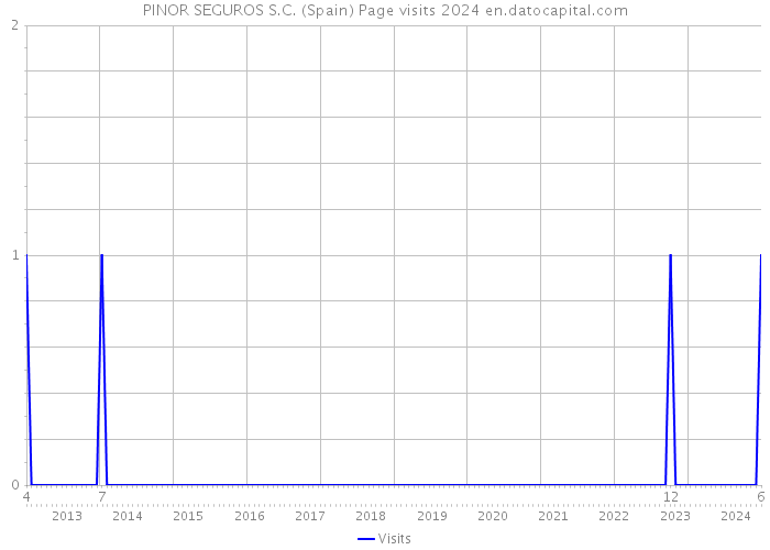 PINOR SEGUROS S.C. (Spain) Page visits 2024 