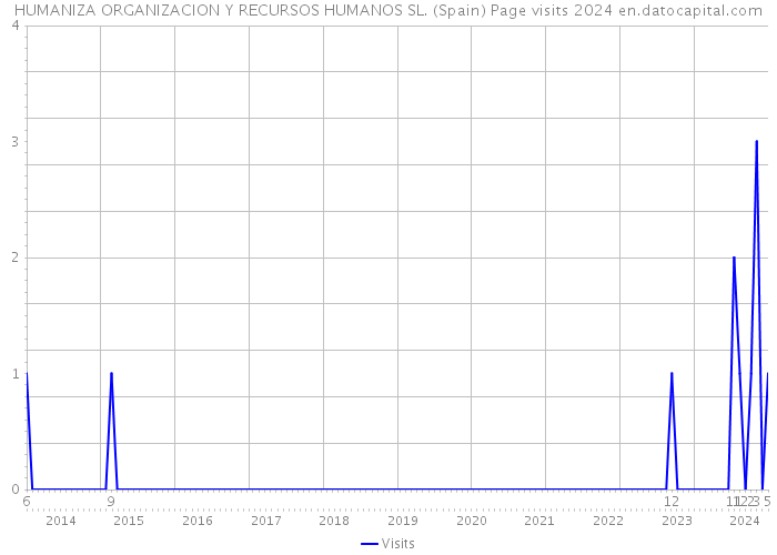 HUMANIZA ORGANIZACION Y RECURSOS HUMANOS SL. (Spain) Page visits 2024 
