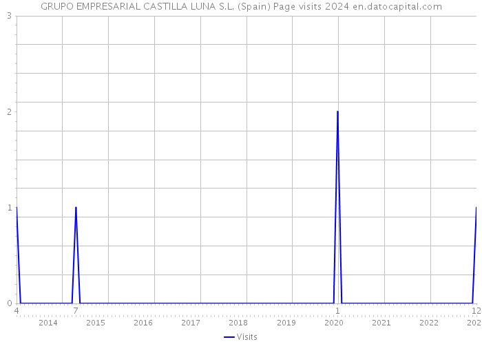 GRUPO EMPRESARIAL CASTILLA LUNA S.L. (Spain) Page visits 2024 