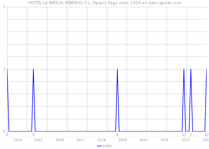 HOTEL LA BIESCA SEBRENU S.L. (Spain) Page visits 2024 
