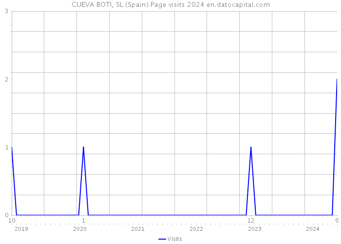 CUEVA BOTI, SL (Spain) Page visits 2024 
