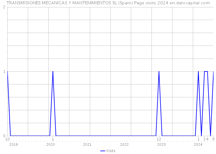 TRANSMISIONES MECANICAS Y MANTENIMIENTOS SL (Spain) Page visits 2024 